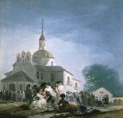 Francisco de Goya La ermita de San Isidro el dia de la fiesta Spain oil painting artist